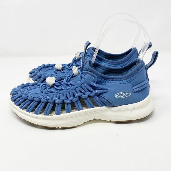 Keen Blue/White Uneek Sport Sandals Women's Size 6 Bungee Cinch Closure EUC - Picture 2 of 10